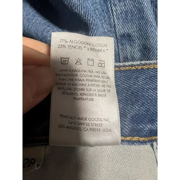 NWT Etica Jeans Women's Stanton Relaxed Wide Leg Salina Denim Jeans Size 28 - Picture 11 of 13